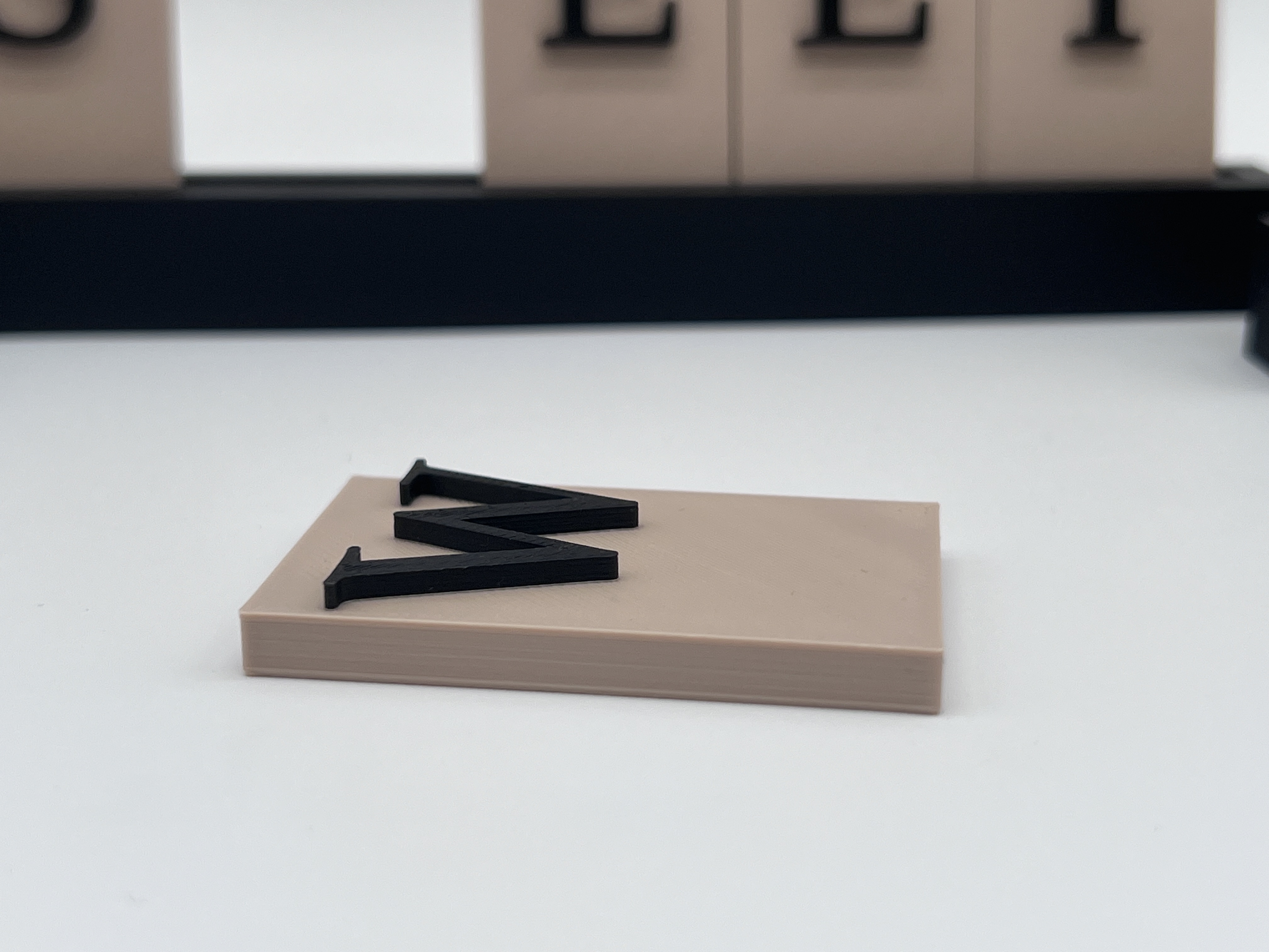 Kachelschrift digitale 3D Druckdatei