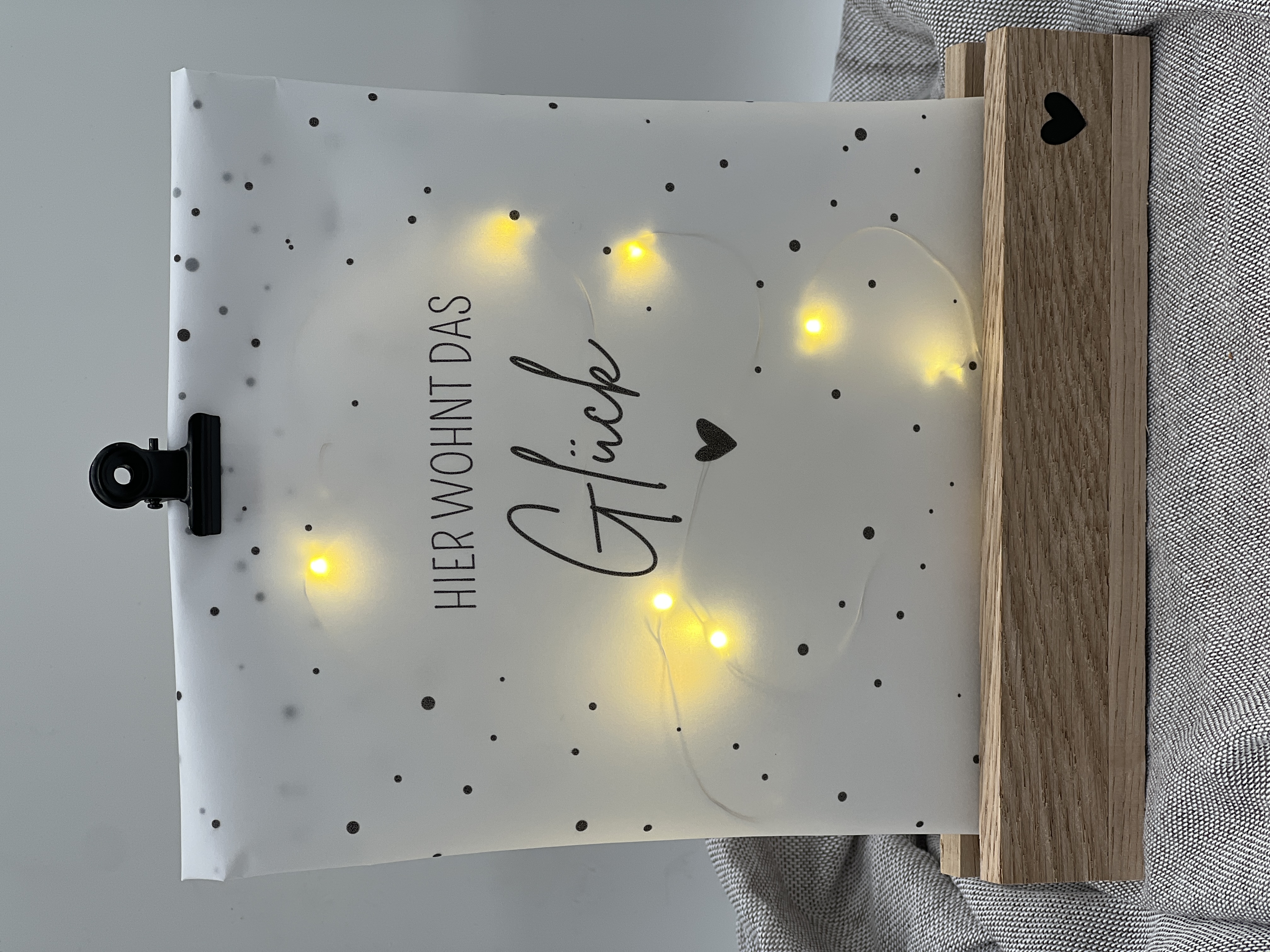 Lichttüte mit Motiv und Spruch