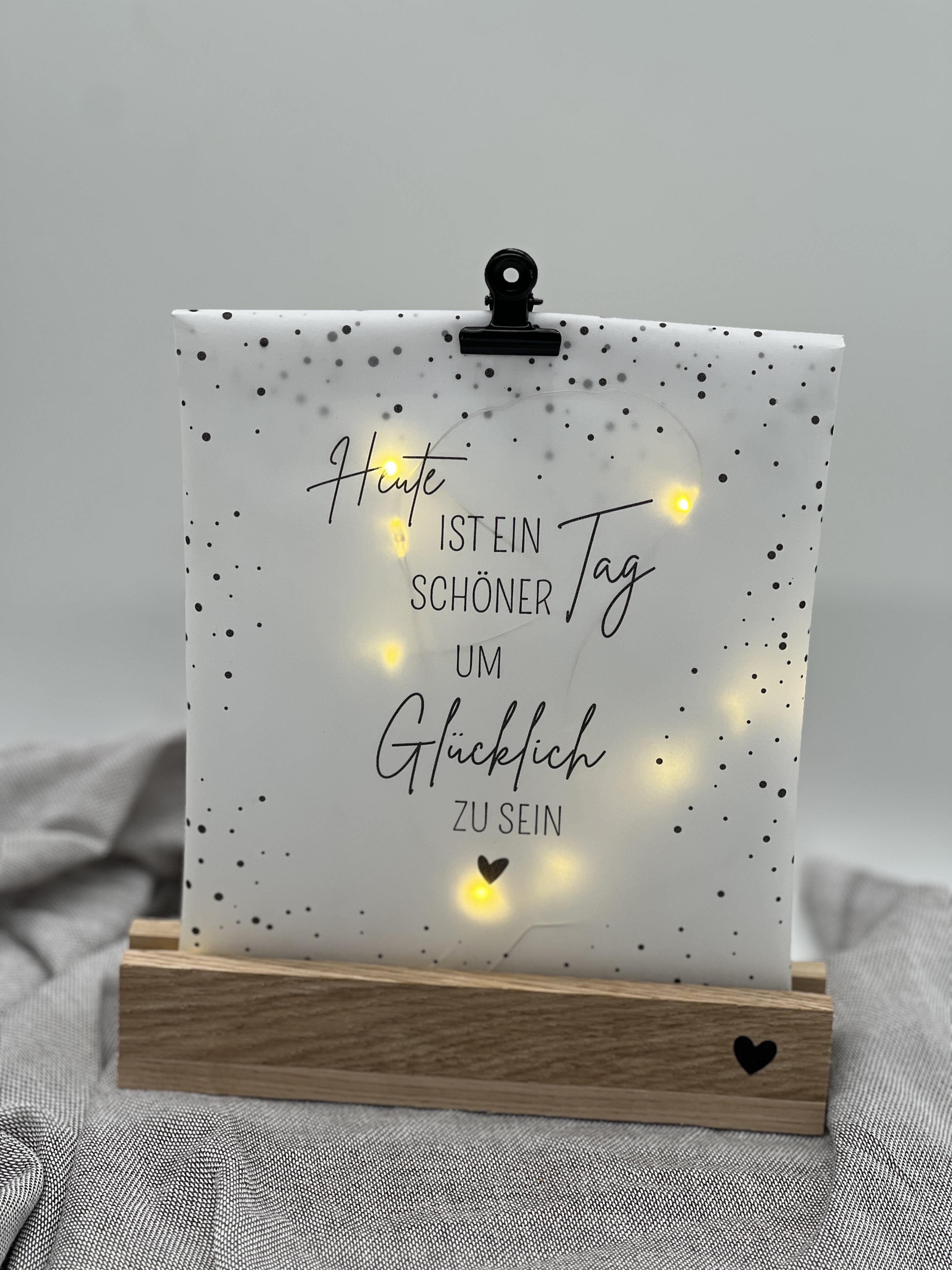 Lichttüte mit Motiv und Spruch