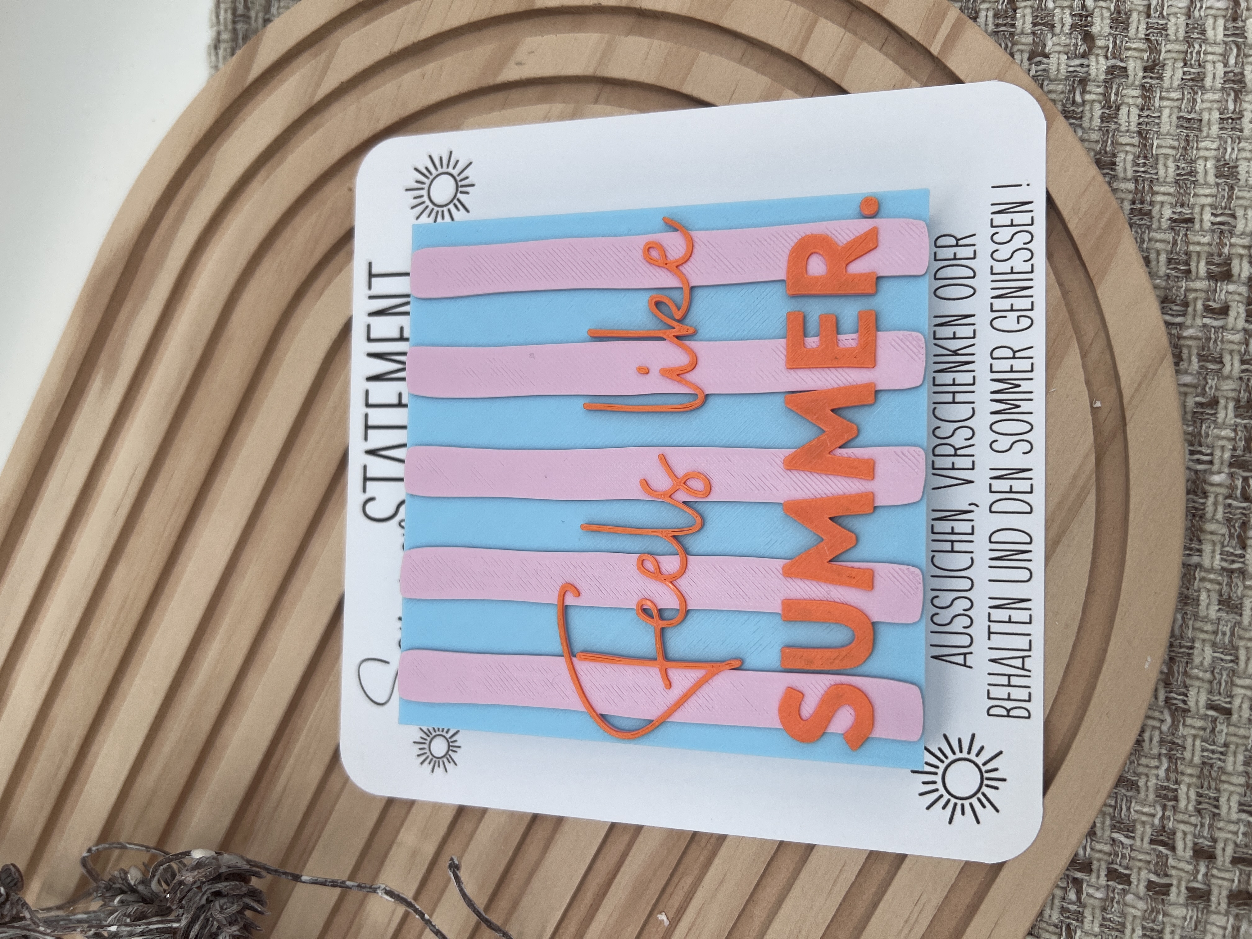3D Statement "Feels like Summer"