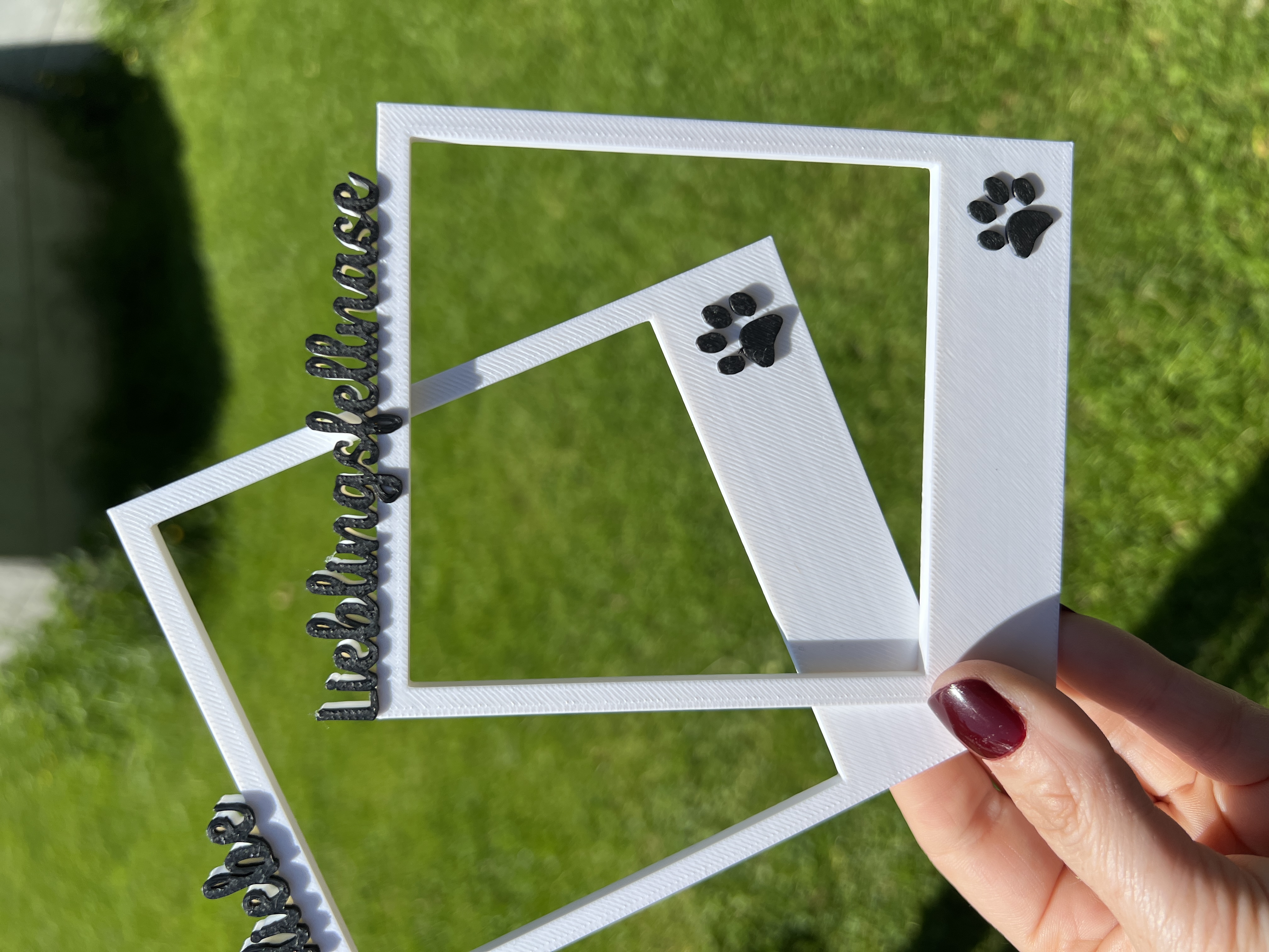 Fotorahmen Polaroid Selfie Tierliebe