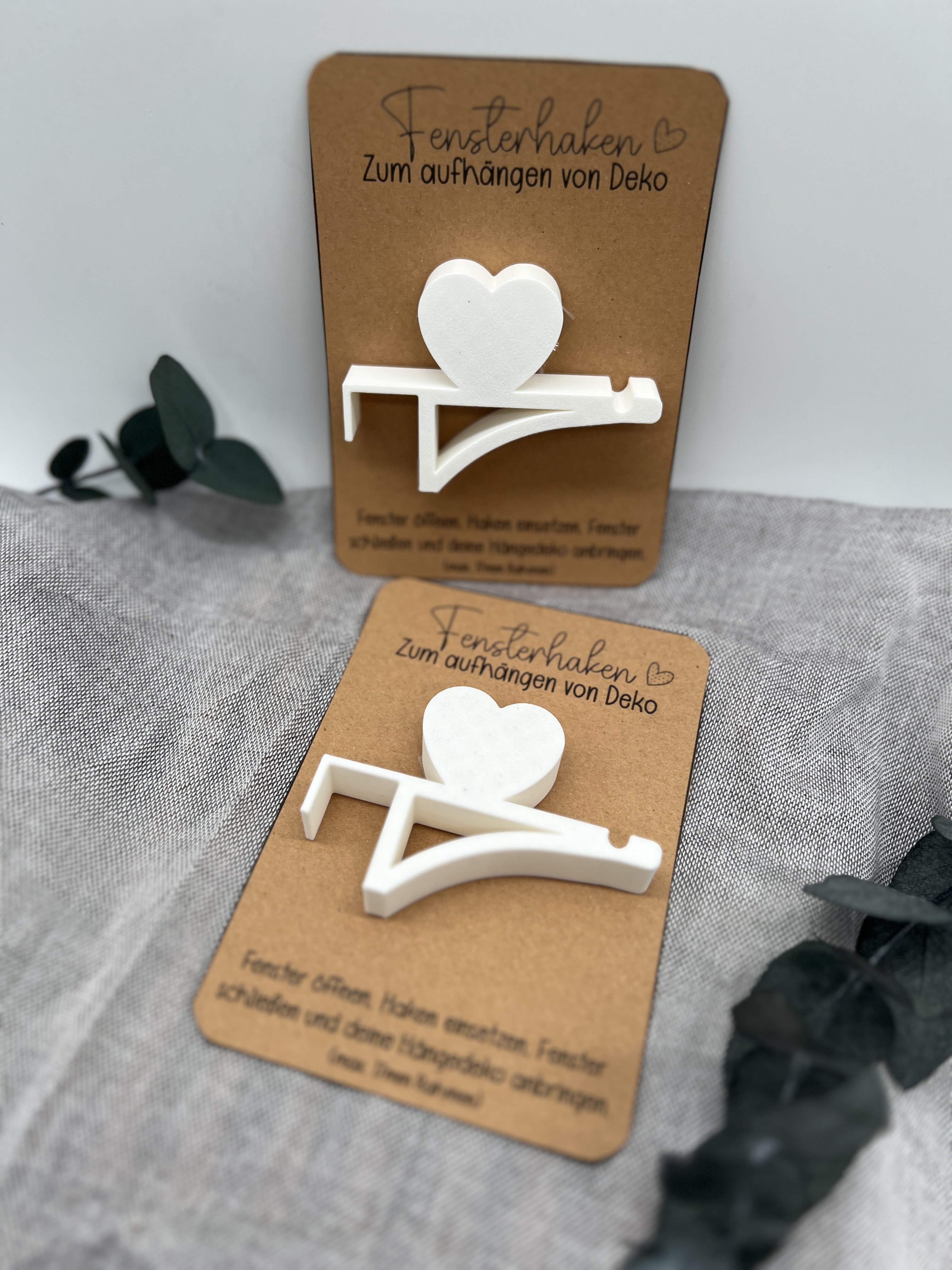 Produktkarte Fensterhaken Herz – Printable Download | Verpackungskarte Deko Aufhänger