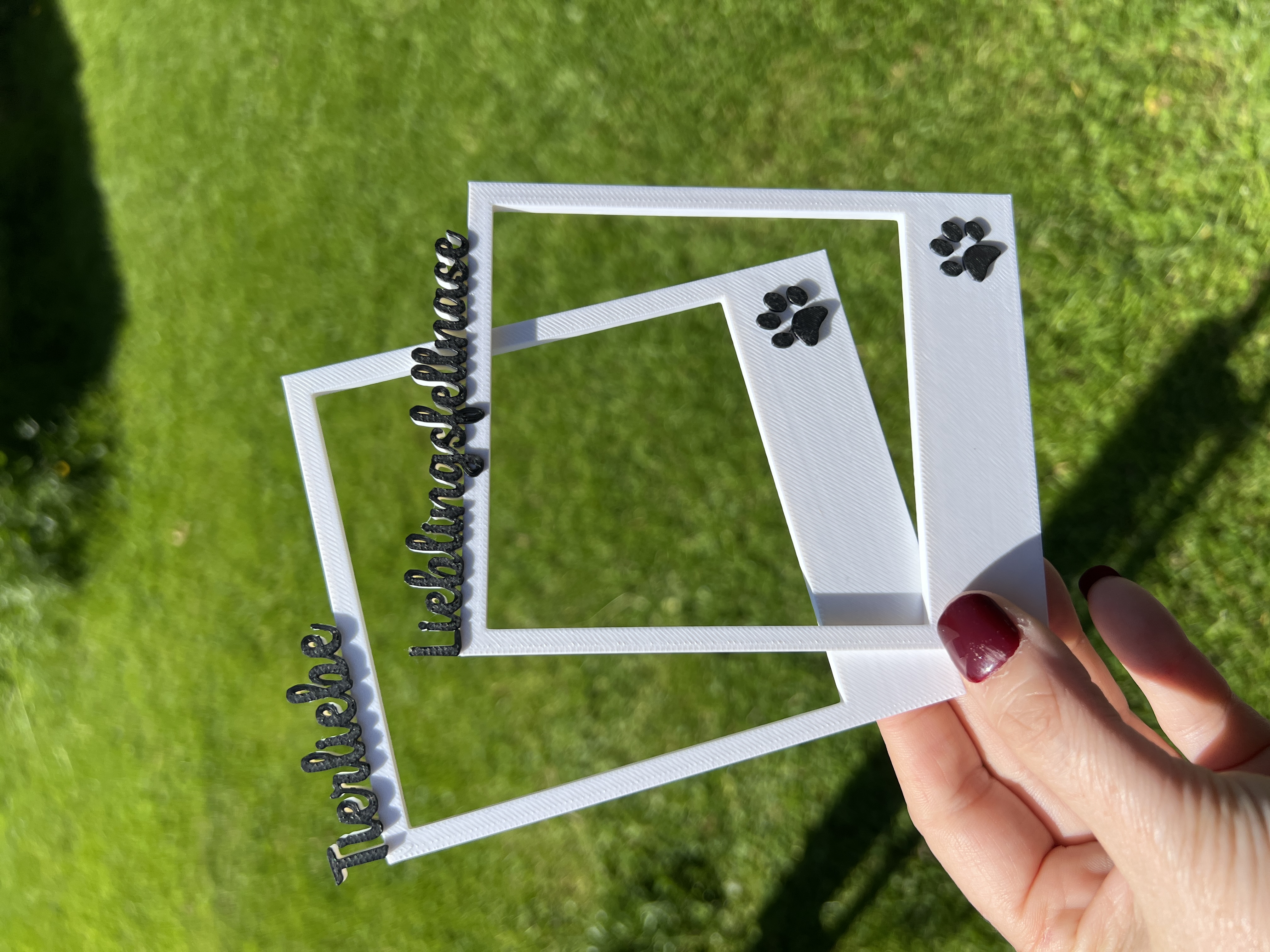 Fotorahmen Polaroid Selfie Tierliebe