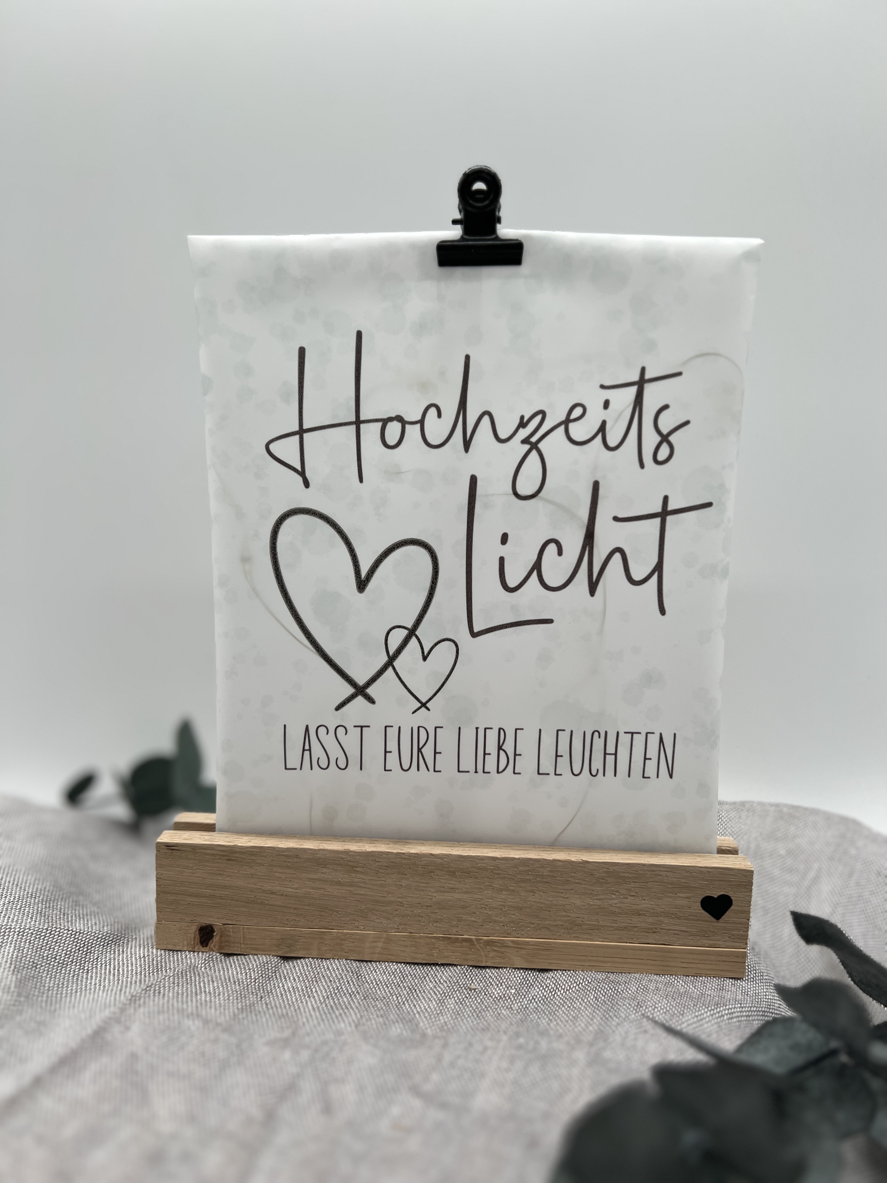 Lichttüte Hochzeitslicht Druckvorlage PDF inkl. Lizenz kleingewerblich