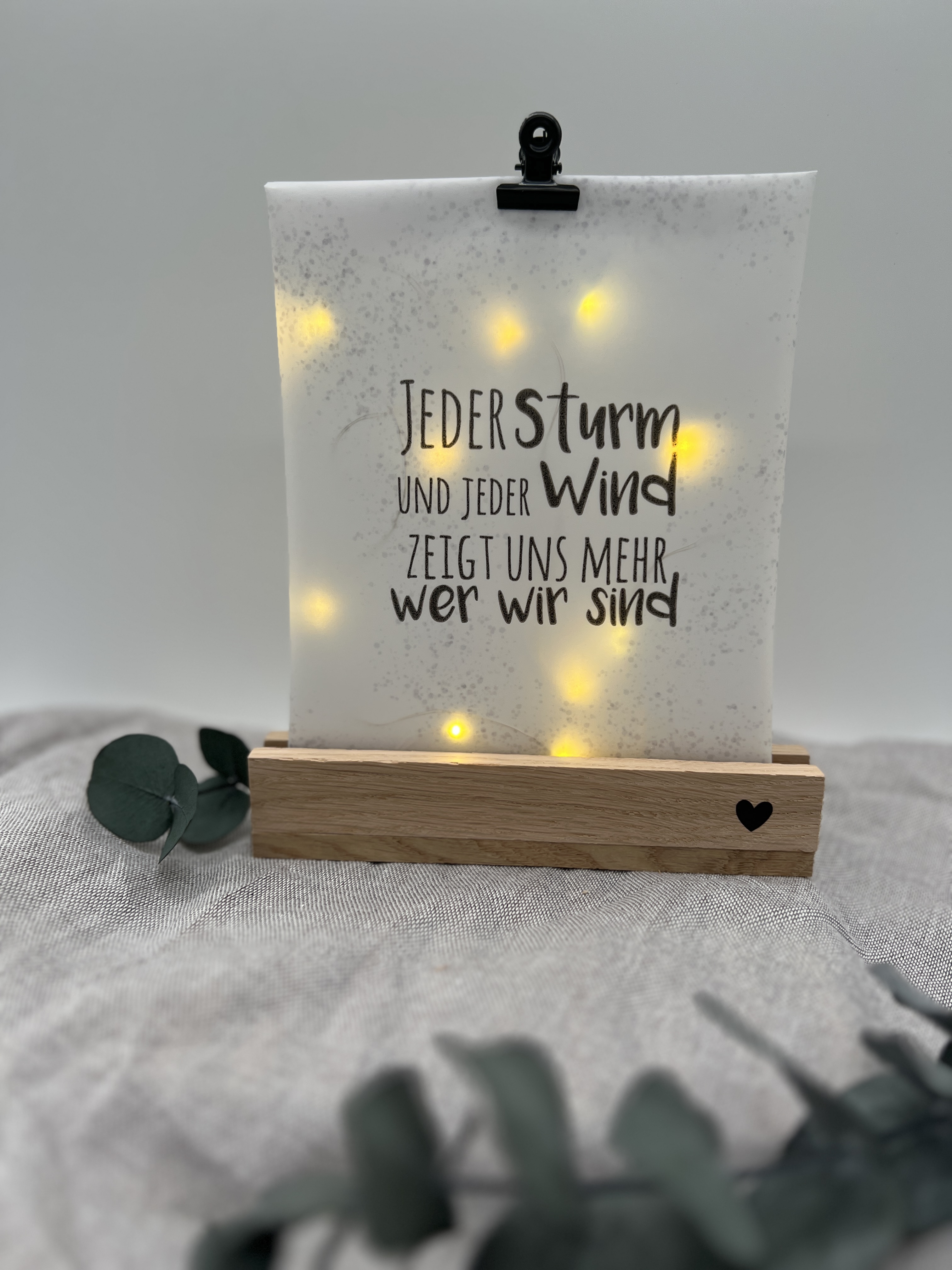 Lichttüte mit Motiv und Spruch