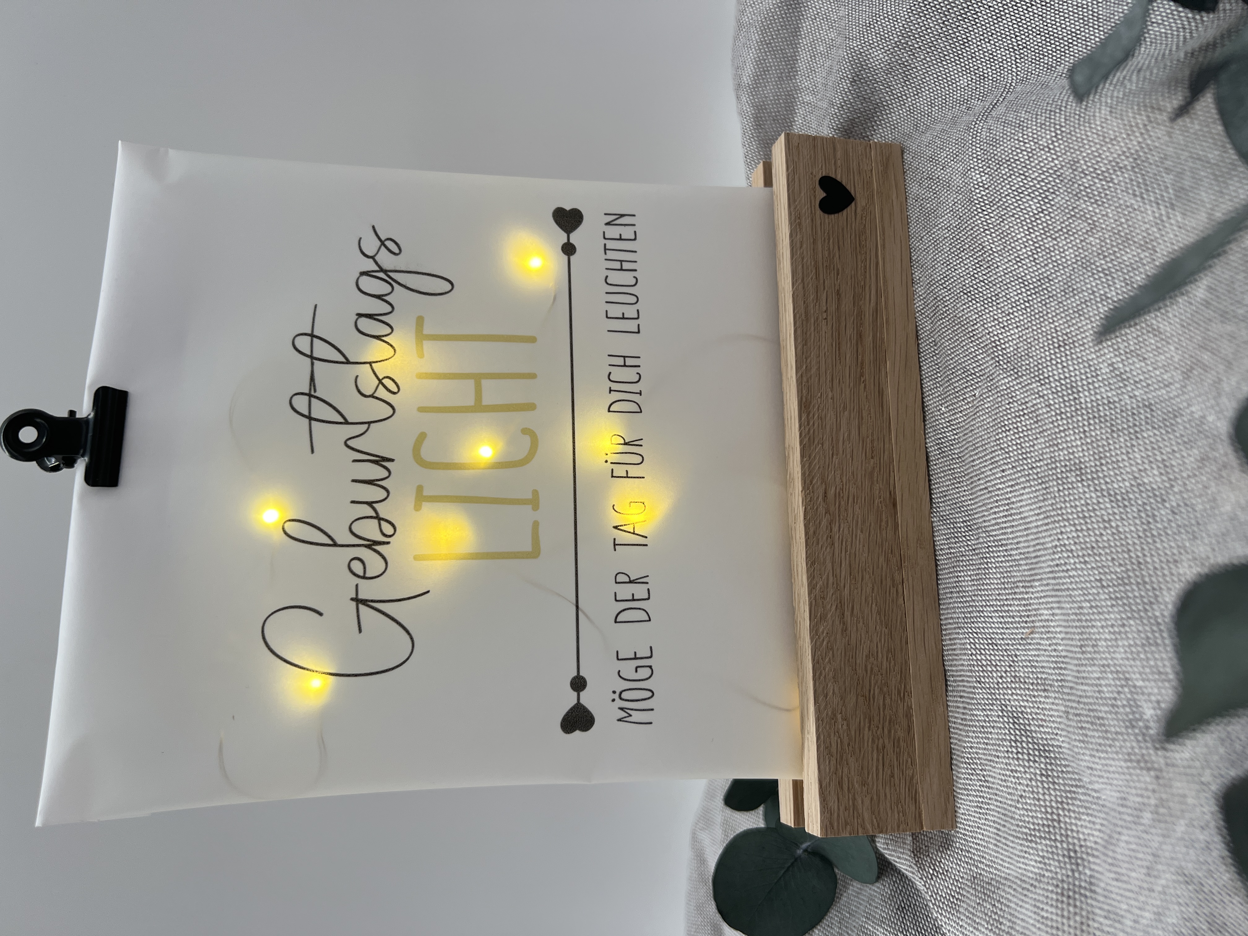 Lichttüte mit Motiv und Spruch 