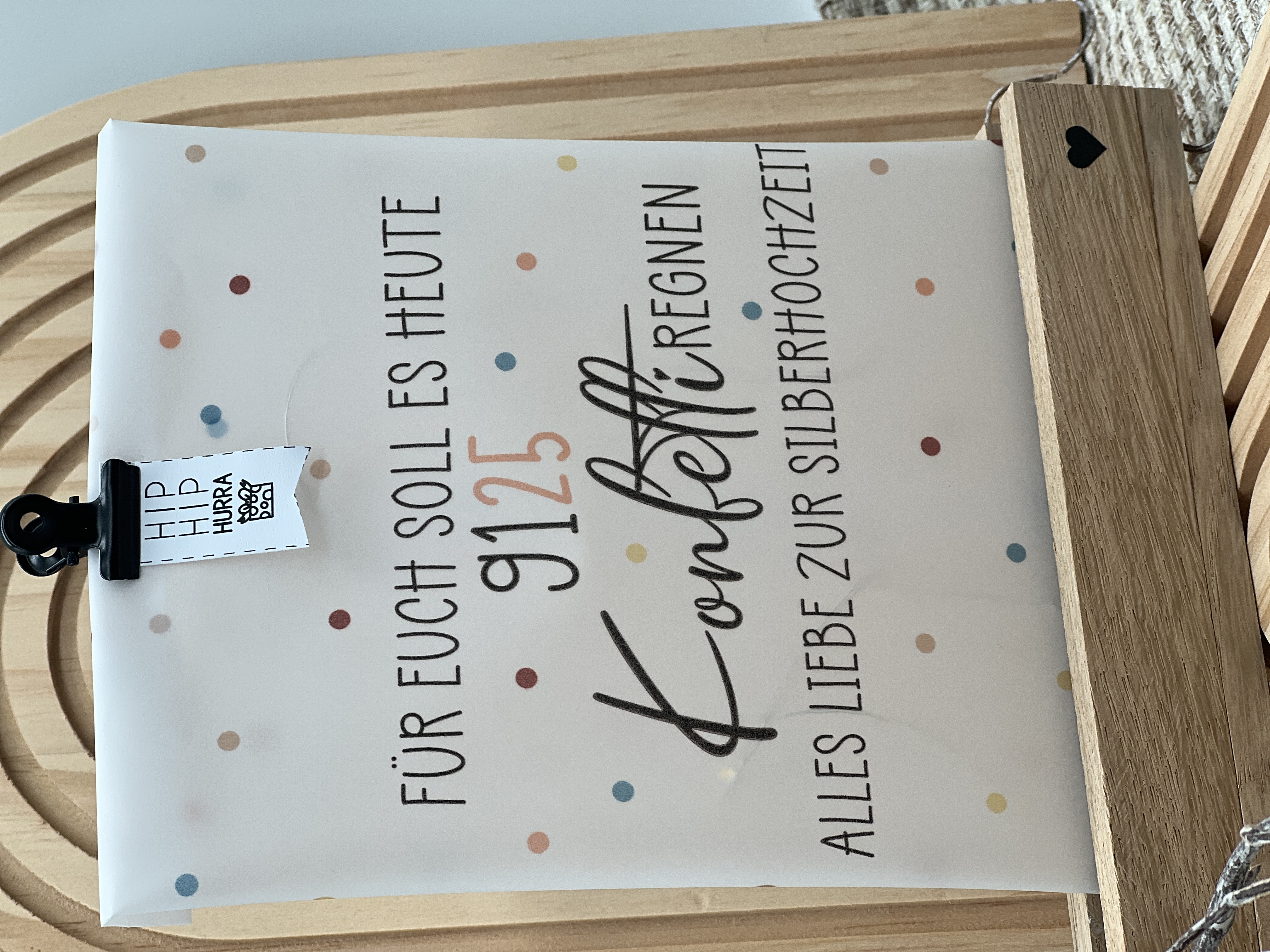Lichttüte mit Motiv Silberhochzeit Geldgeschenk