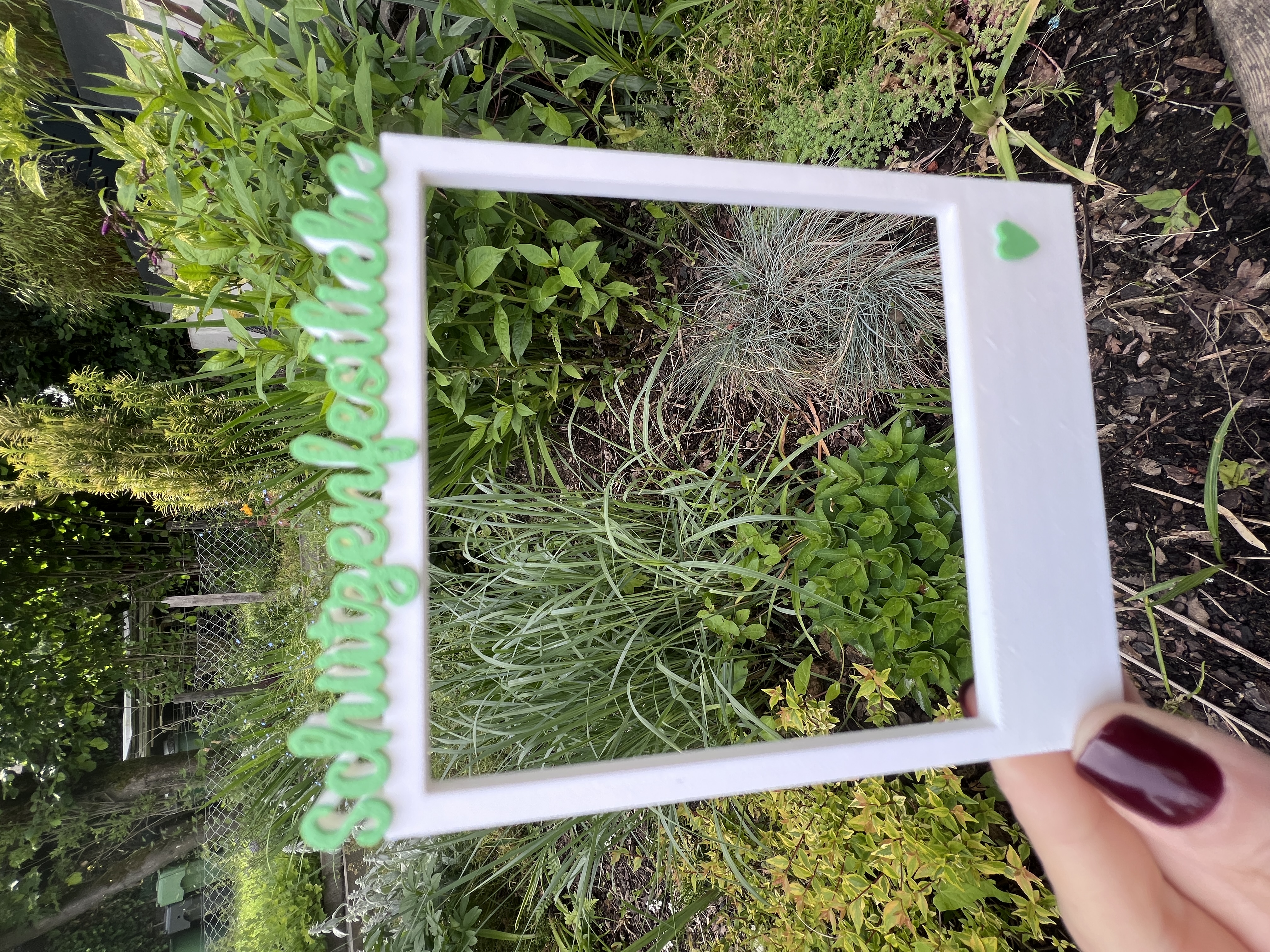 Fotorahmen Polaroid Selfie Bilderrahmen Schützenfestliebe weiß-grün