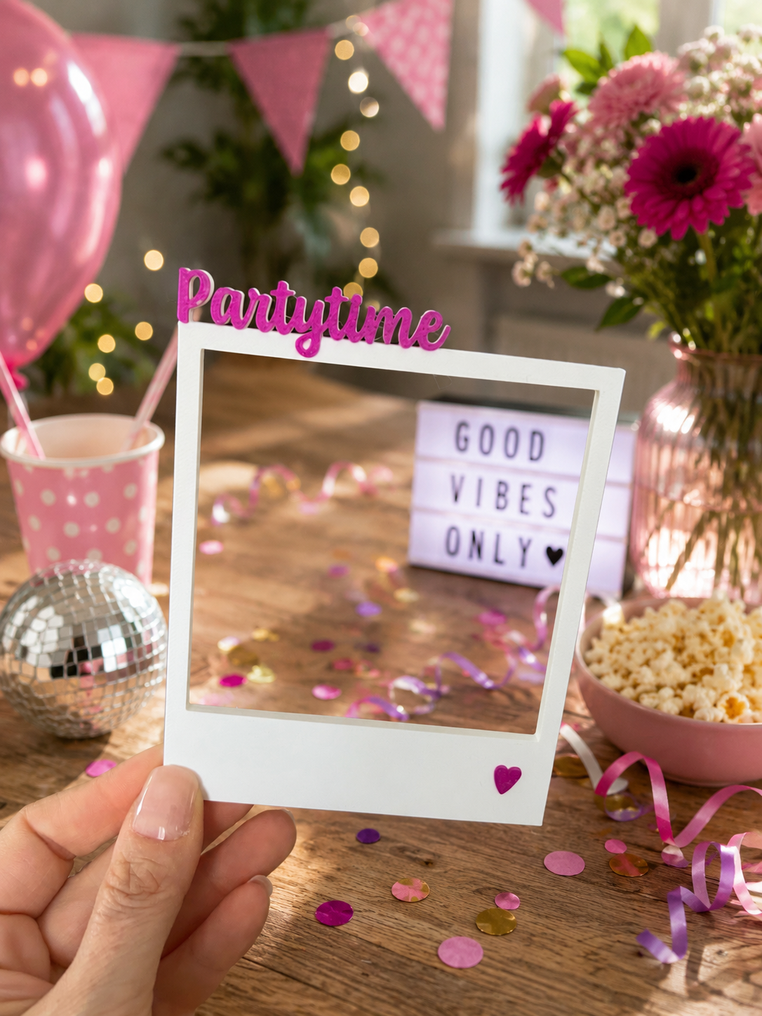 Fotorahmen Polaroid Selfie Bilderrahmen Partytime