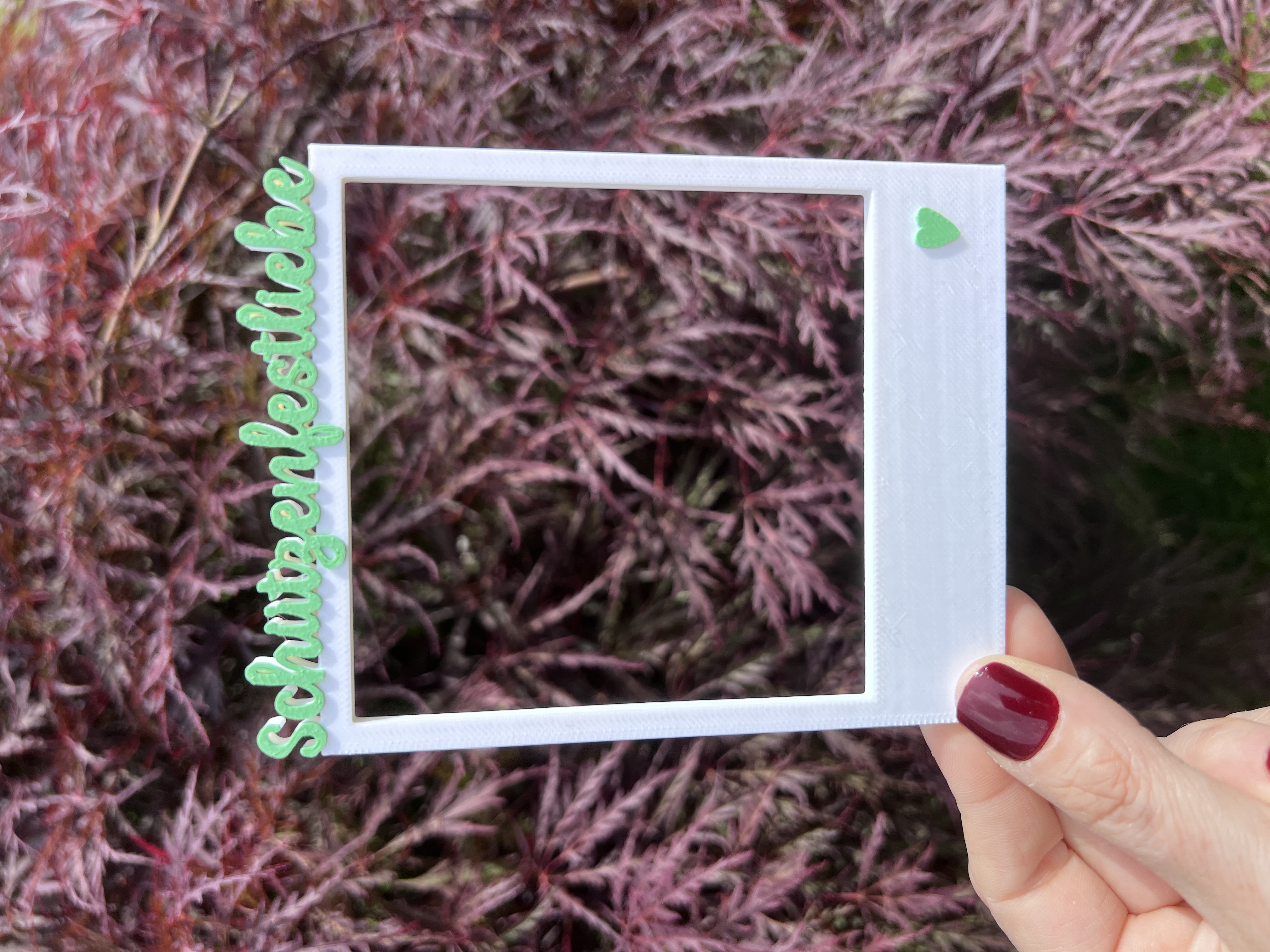 Fotorahmen Polaroid Selfie Bilderrahmen Schützenfestliebe weiß-grün