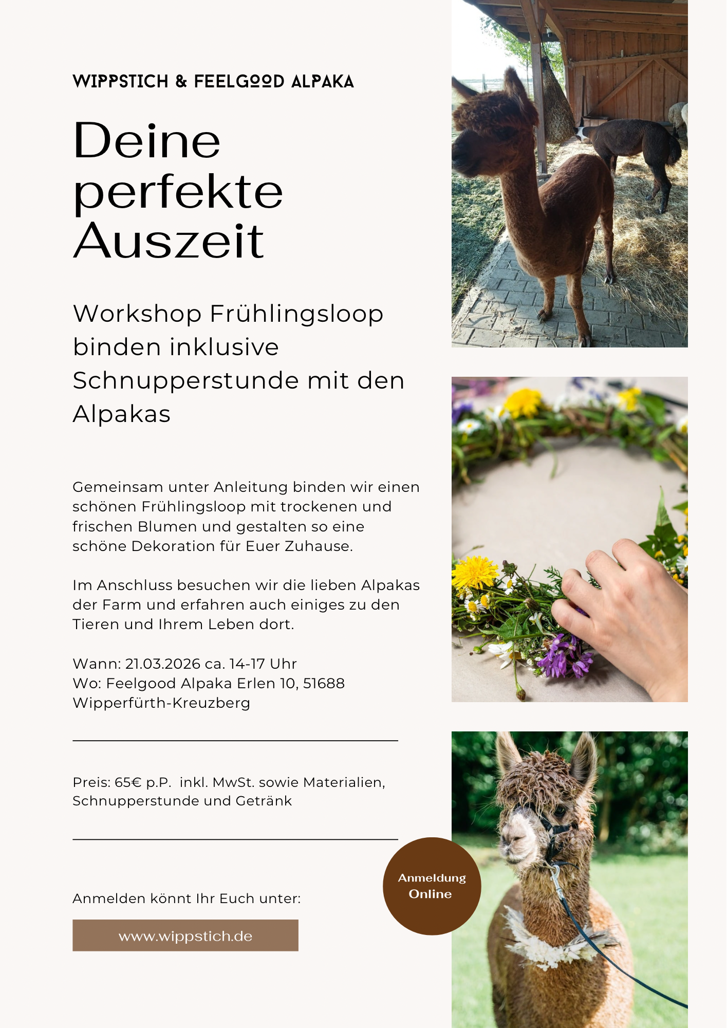 Workshop Deine kleine Auszeit 21.03.2026 14-17 Uhr