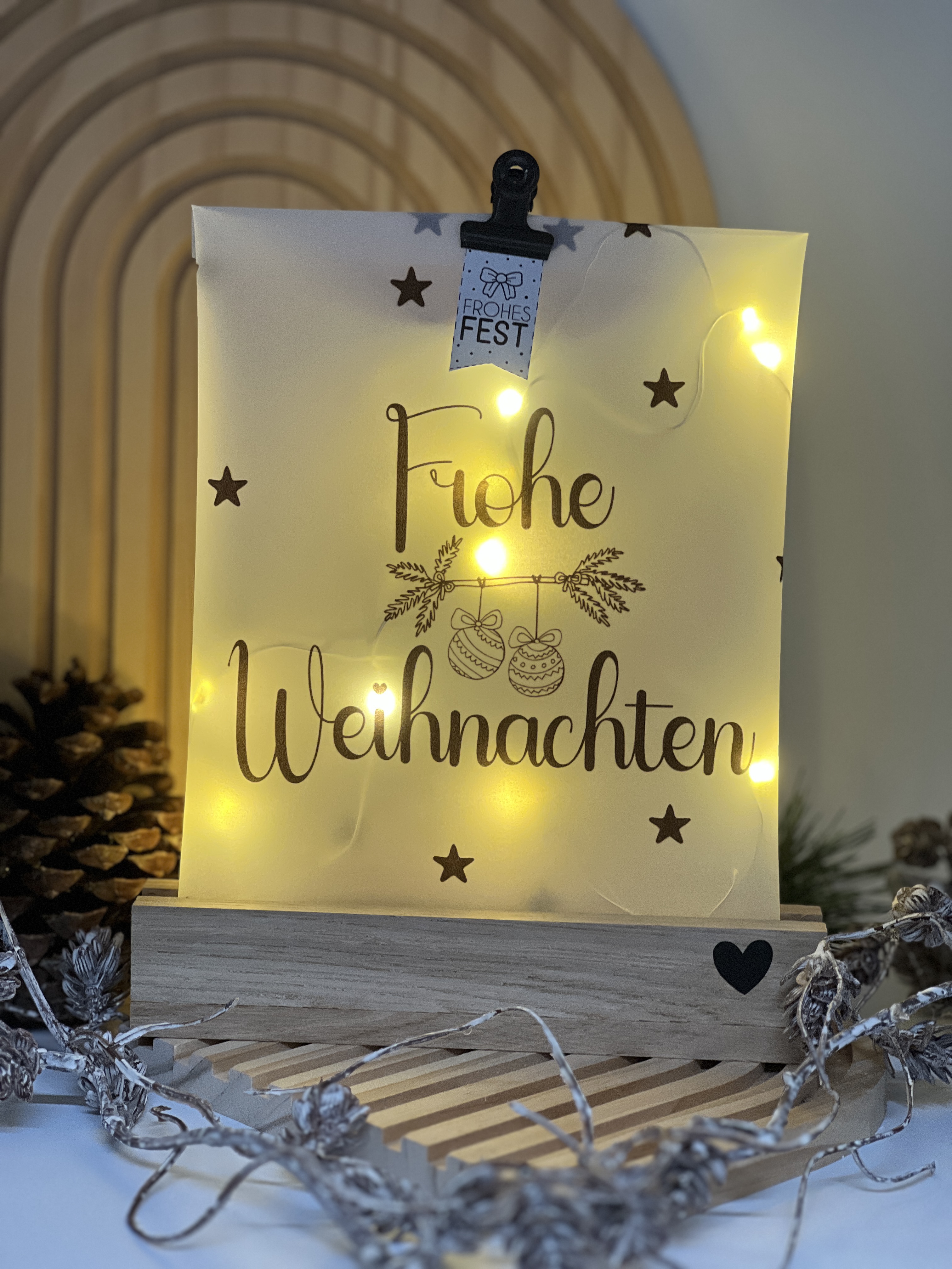 Lichttüte Frohe Weihnachten inkl LED