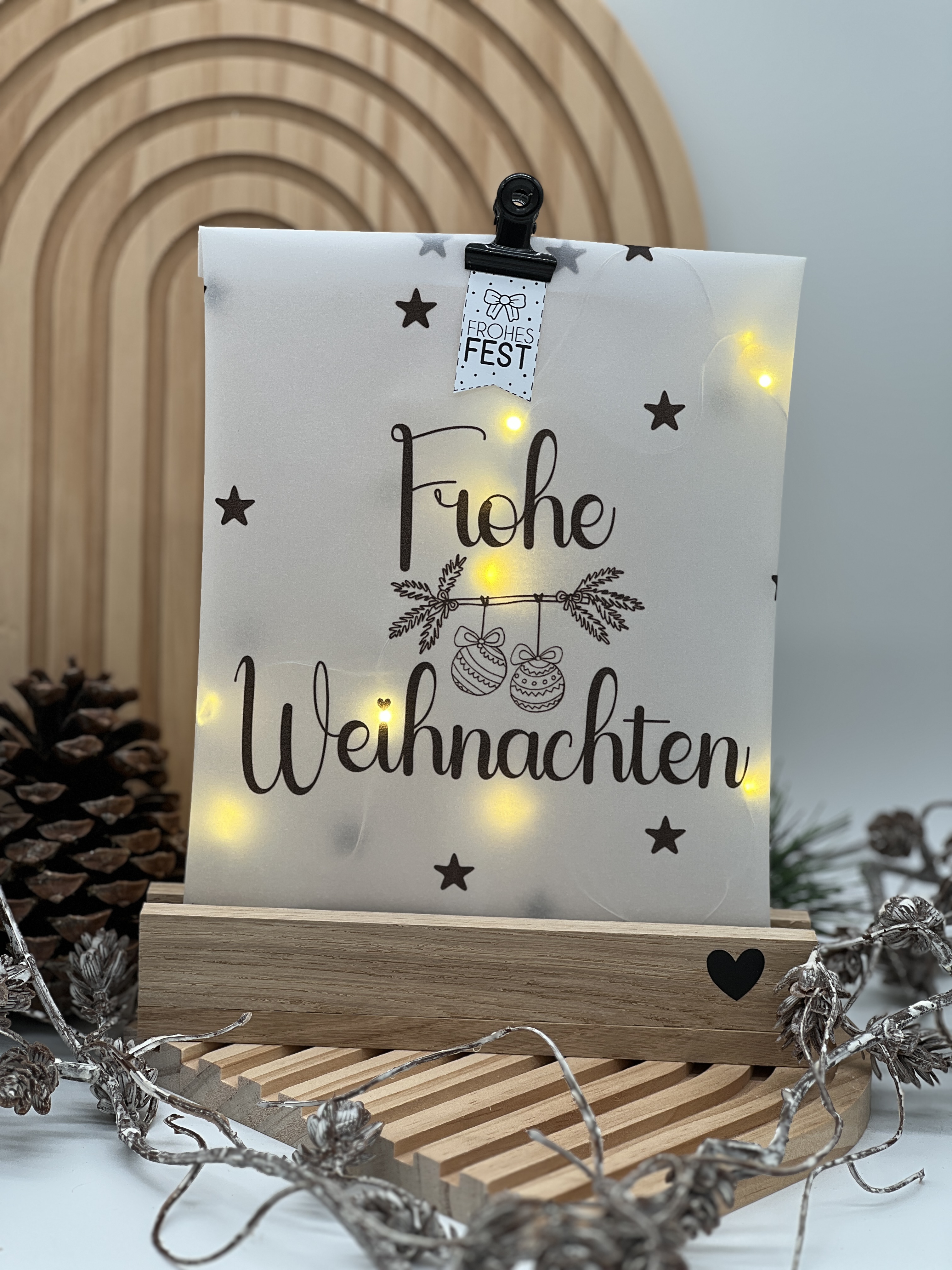 Lichttüte Frohe Weihnachten inkl LED