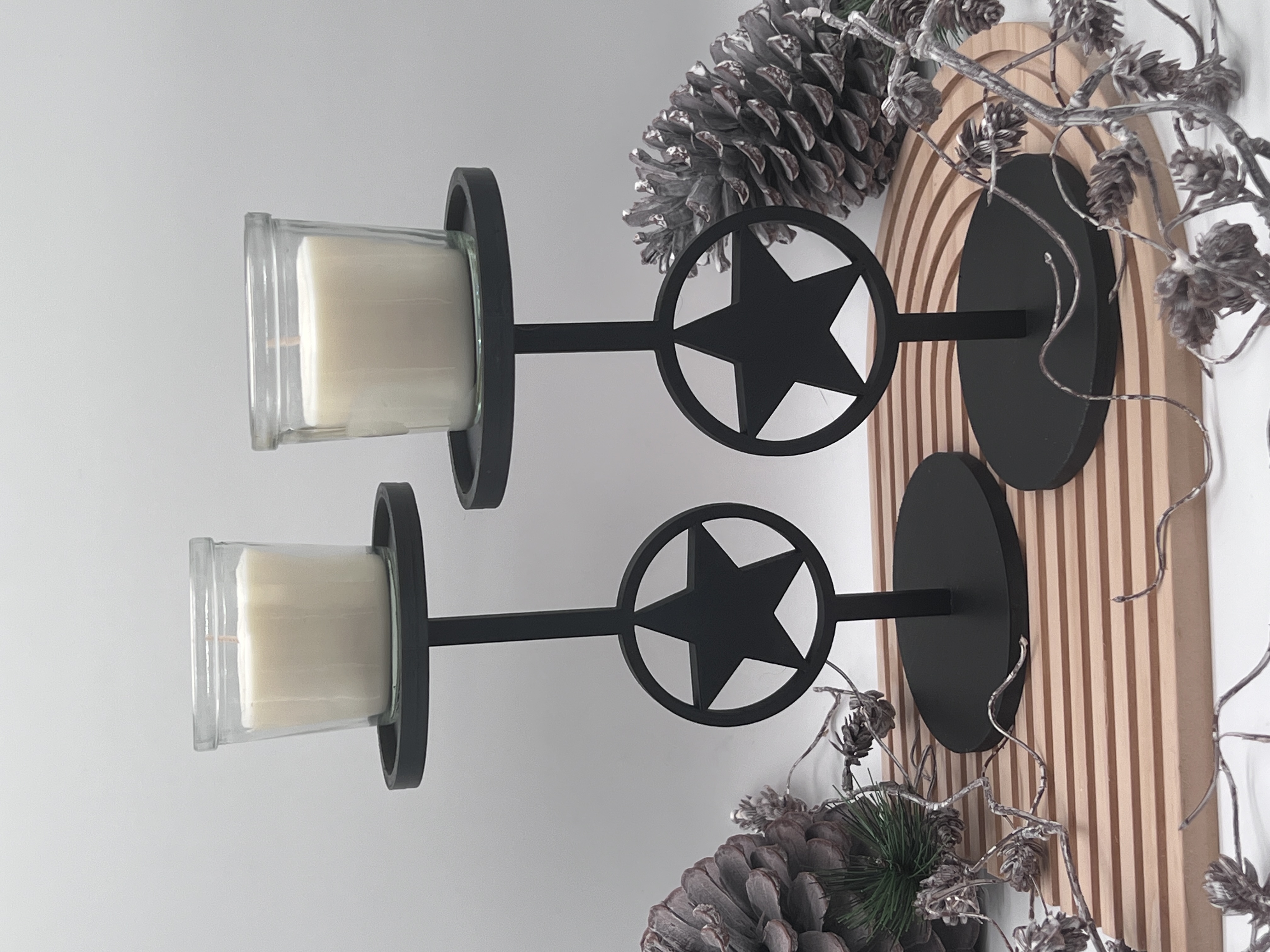 3D-gedruckter Kerzenhalter mit Motiv