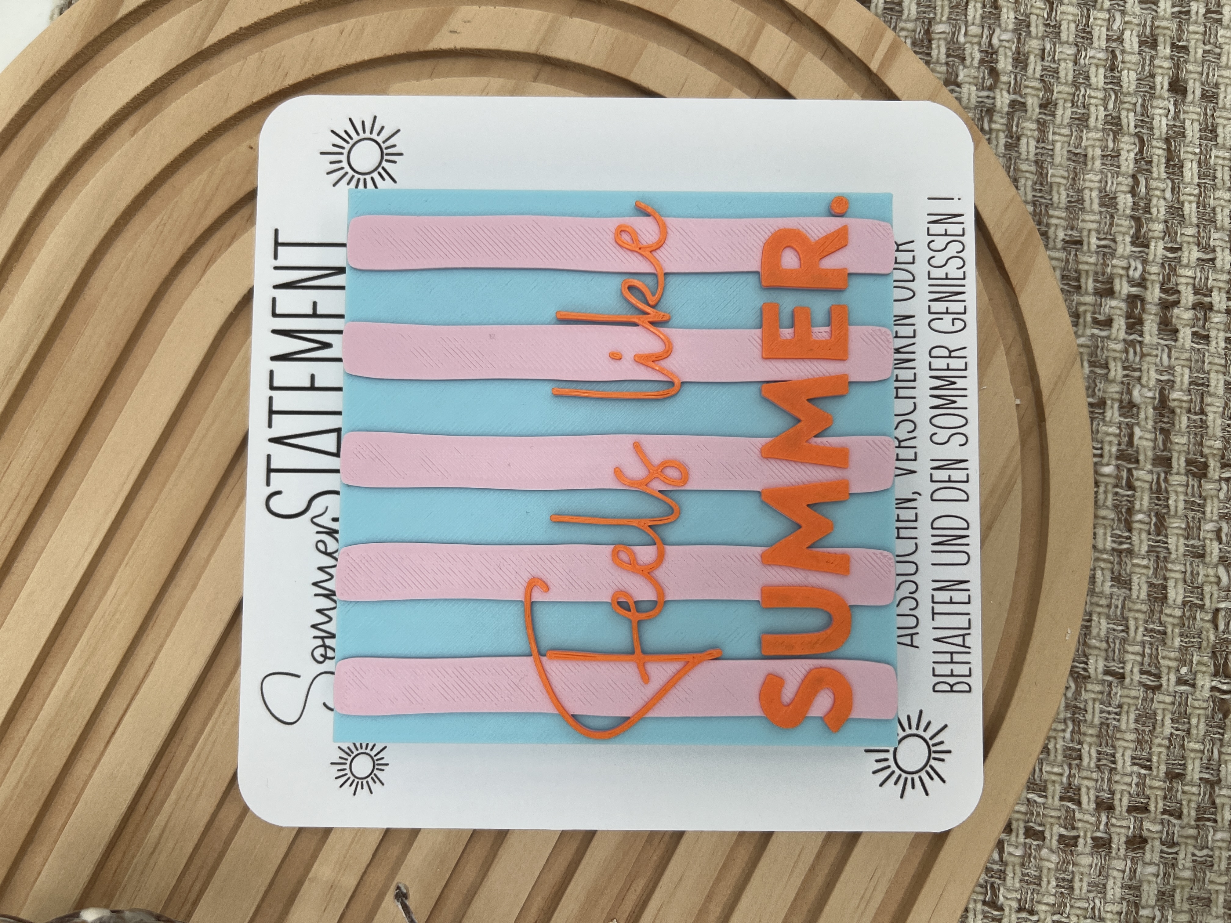 3D Statement "Feels like Summer"
