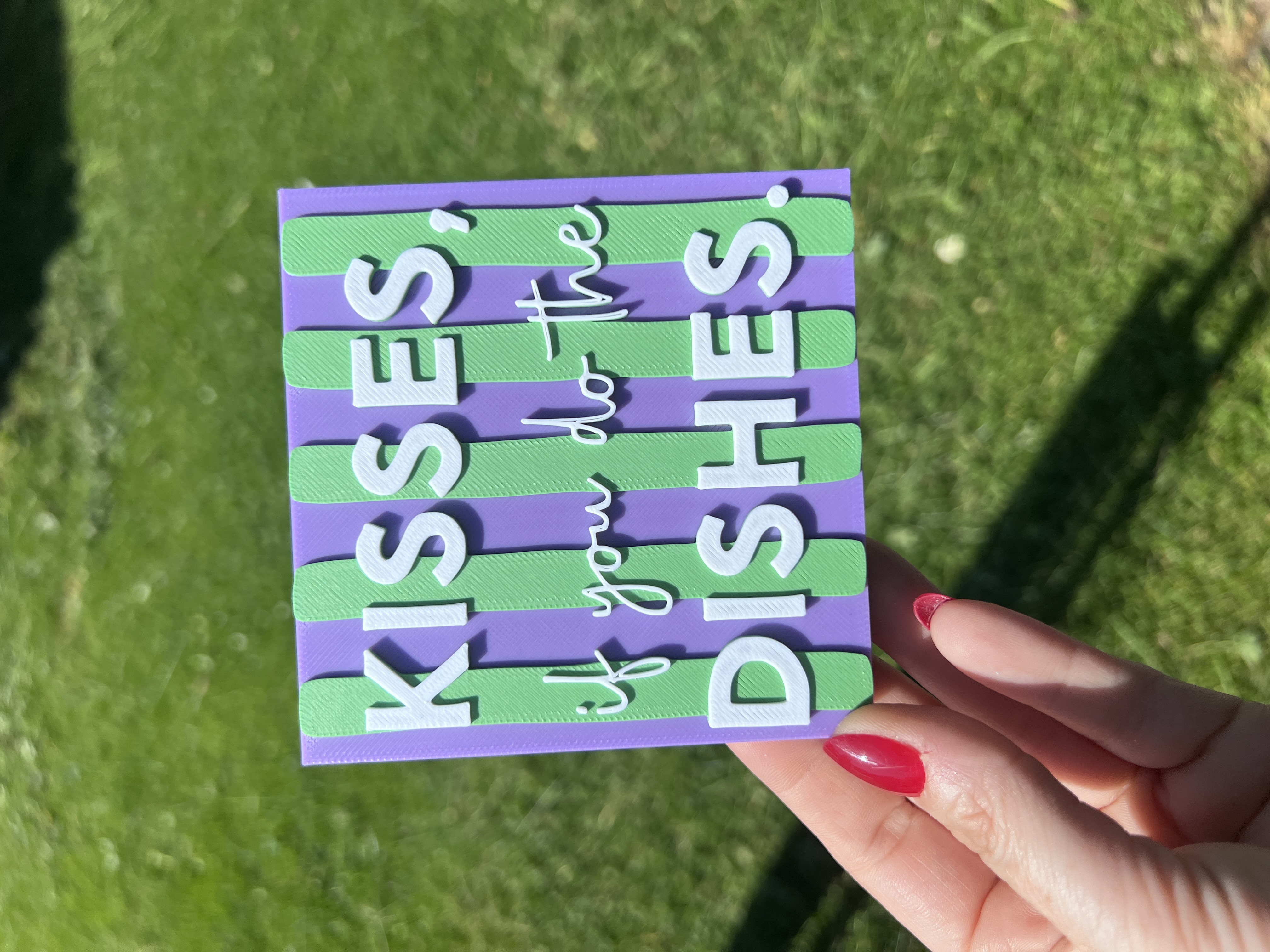 3D Statement "Kisses, if you do the dishes"